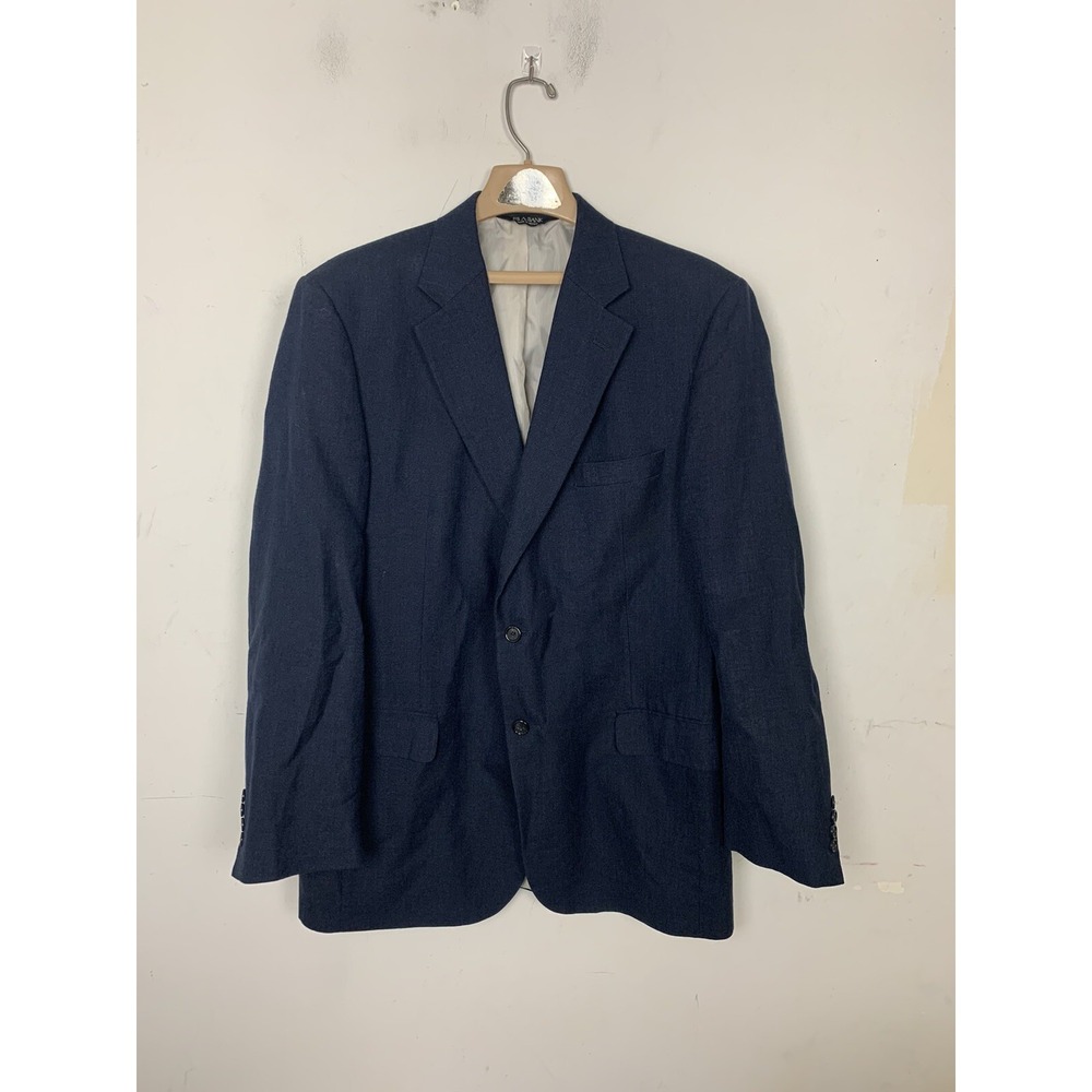 Jos A Bank Mens Blazer 42 Blue Linen Wool Spring Evening Formal Sport Coat